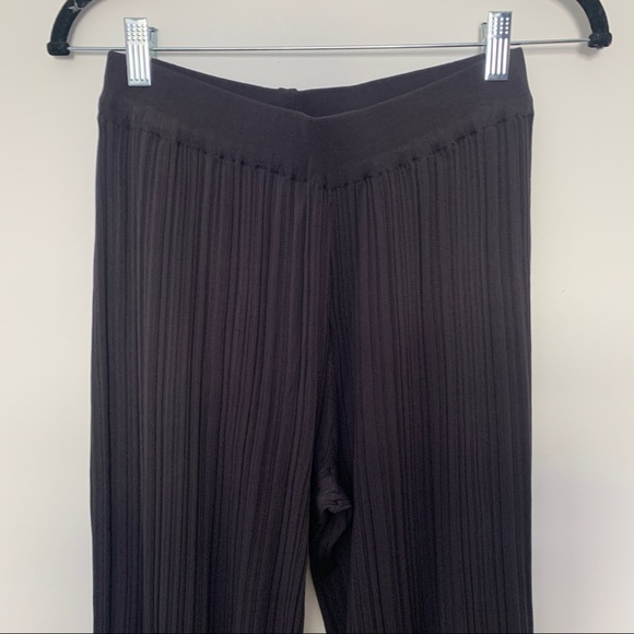 New Just Female Aria wide leg trouser pants in black shimmer Size Medium - Picture 6 of 9